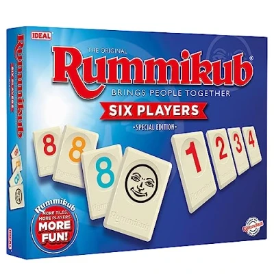 Image of Rummikub IDEAL 6 Players: Brings People Together Family Games 2 Players Ages 8+