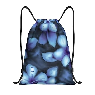 Image of MKNAZ Tropical Floral Printed Drawstring Bag,M Versatile Waterproof Lightweight Backpack For Travel, Sport, Gym, Shopping, And School