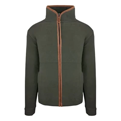 Image of Hazy Blue Mens Finley Full Zip Fleece Long Sleeve Coat Jacket (Green, Medium)