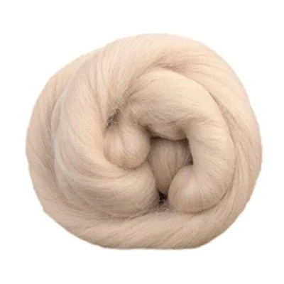 Image of Eggshell Merino Felting Wool for Needle/Wet &amp; Spinning. 25 100 GMS (50 GMS)