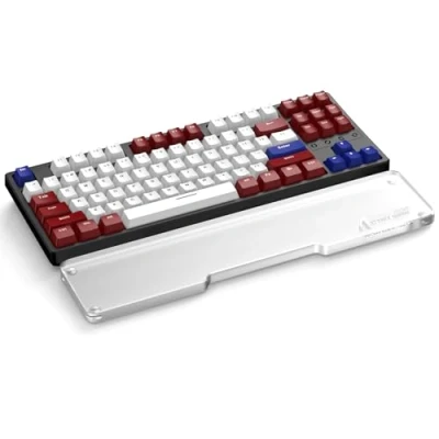 Image of Attack Shark 87 Keys CNC Acrylic Wrist Rest, Ergonomic Keyboard Palm Rest,Portable Anti Slip Clear Frosted Hand Desk Accessories for Gaming Playing/Office Typing/PS4/Xbox