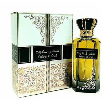 Image of Perfume SAFEER AL Oud 100 ml Eau de Parfum Men Arabic Oriental Boy Attar Musk NOTES: Oud, Woody, Oriental, Pink, Resin, Saffron, Sandalwood, Patchouli, Cedarwood
