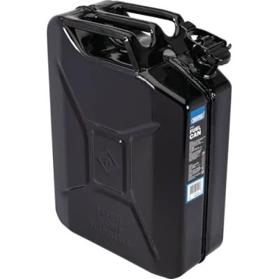 Image of Draper Steel Fuel Can, 20L, Black