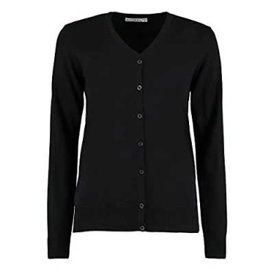 Image of Kustom Kit Women&#039;s Kk354 Cardigan, Black, 16