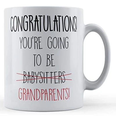 Image of Father Fox Grandma, Grandad, New Grandparents Congratulations, Going to Be Gift Mug, Ceramic, 11fl.oz.