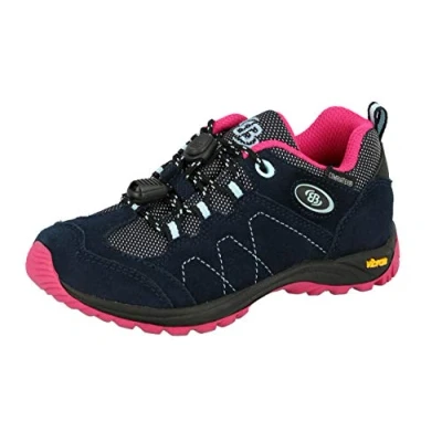 Image of Brütting Bergen Low Rise Hiking Boots, Blue (Marine/Pink/Blue Marine/Pink/Blue), 5 UK