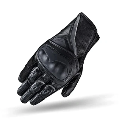 Image of SHIMA SPARK 2.0 Motrocycle Gloves for Men Touchscreen Summer Sport Leather Biker Riding with TPU Knuckle Protector, Palm and Finger Sliders, Reinforced (Black, 4XL)