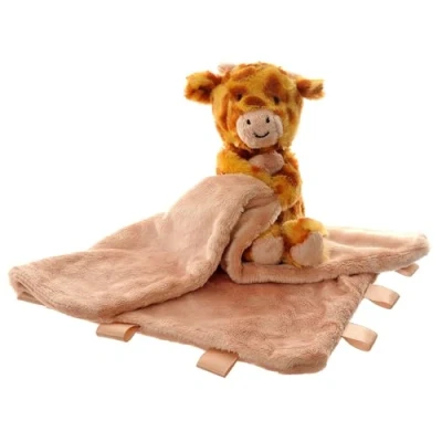 Image of Ziggle Giraffe Baby Comforter Newborn Essentials, Blanket, New Mum Gifts, Toys, Eco Friendly