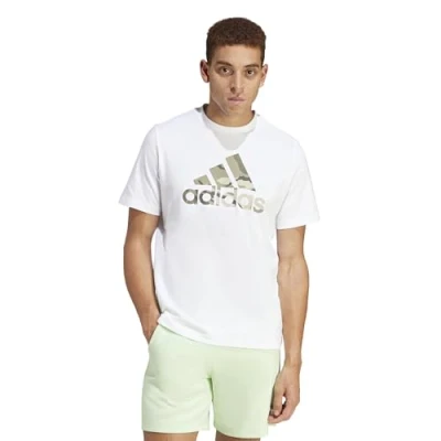 Image of adidas Men&#039;s Camo Badge of Sport Graphic Tee, White, S
