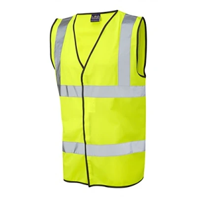 Image of Leo Workwear Tarka 100% Knitted Polyester Lightweight &amp; Durable High Visibility Waistcoat, 6X Large, Hi Vis Yellow