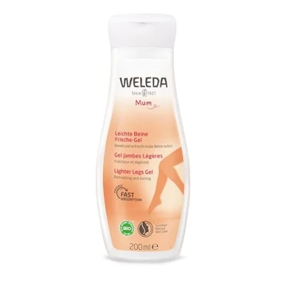 Image of Weleda Mum Lighter Legs Gel, Stressed during Pregnancy, Fast Absorbtion for Tired after Exercise, Toning, Vegan, 200ml