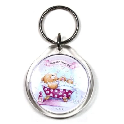 Image of 100 Round Blank Photo Keyrings 34 mm Diameter Insert 09010