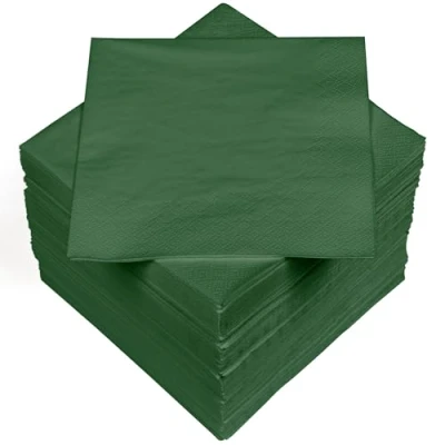 Image of Heku 30241 17: 100 Monochrome Napkins, 3 ply, 33 x cm, Dark Green