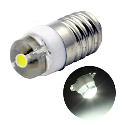 Image of Ruiandsion 1pcs E10 LED Bulb DC 3V 0.5W 6000K White 200LM for Torchlight Flashlight Torch Headlight,Negative Earth