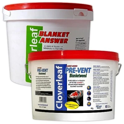 Image of Cloverleaf Blanket Answer &amp; Pre Vent Bundle Pond Blanketweed Treatment Prevention, 4kg