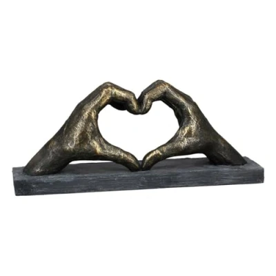 Image of Casablanca modernes Design Sculpture, polyester, Brown, Bronze, Grey, Height 15 cm