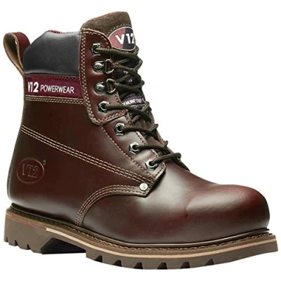 Image of V12 Mens Boulder Industrial Boot, Brown, 8 UK