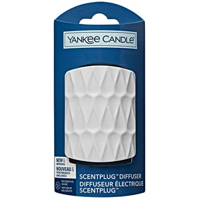 Image of Yankee Candle ScentPlug Diffuser Plug In Air Freshener Base White Organic Pattern Decorative Shade UK 3 Pin