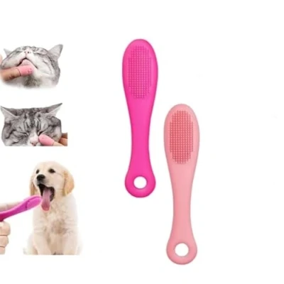 Image of Silicone Scrubber for Cats Chin Cleaner,Cat Finger Toothbrush,Cat Pet Toothbrush, Cat Brush Dental Care,Finger Brushes Suitable Puppies and (C 2pcs)