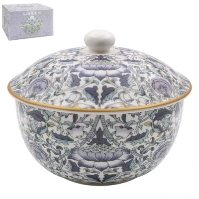 Image of Lesser &amp; Pavey Ceramic Bowl with Lid Lodden Design 1 Pc