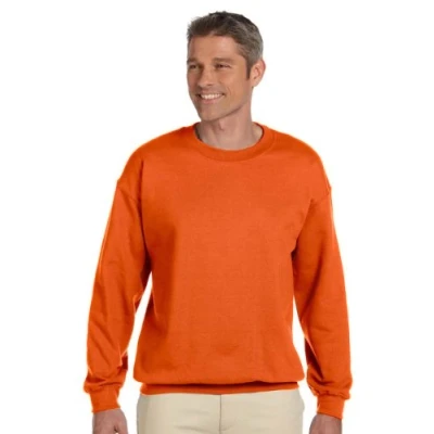 Image of GILDAN Men&#039;s 50/50 Adult Crewneck Sweatshirt, Orange, L UK