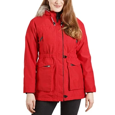 Image of Trespass Womens Waterproof Jacket Ladies Longer Length Raincoat Caption