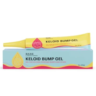Image of BASE LABORATORIES Keloid Bump Removal Gel Natural Piercing &amp; Scar for all Scars, Keloids Bumps Soothing Aftercare 2 oz