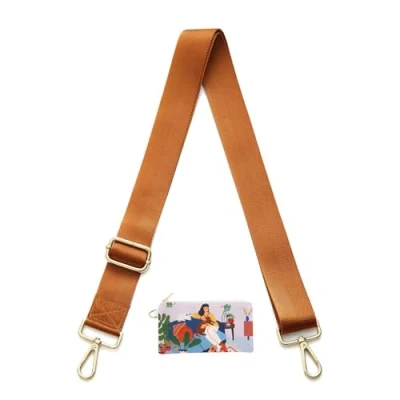 Image of Senral Wide Purse Straps Replacement Crossbody Striped Shoulder strap with Gold Bucket (zebra ZD001 033)