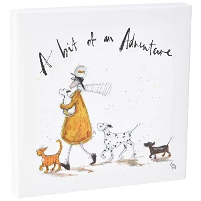 Image of Sam Toft Bit of an Adventure Canvas Print 30x30cm, Multi, 30 x 3, 8 cm