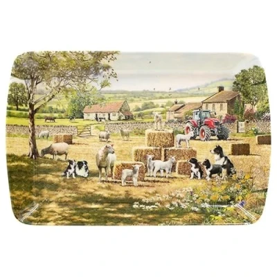 Image of Lesser &amp; Pavey British Designed Serving Tray Dinner For Multiple Uses Around The Home Trays Food Or Drinks Collie Sheep Small Macneil Studios