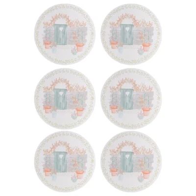 Image of Denby Set Of 6 Walled Garden Round Placemats