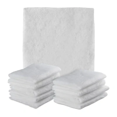 Image of Relaxdays Cooker Filter, 10 Pack, 57x47 cm, Cut to Size, Grease, for Extractor Hoods, Polyester Fleece, White, 26 x 39 cm