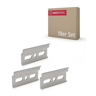 Image of gedotec Pro Carrier Plate Cabinet Hanger Suspension Rails Upper Length 60 mm Steel Zinc Very Durable schrank schiene with Safety Catch for Wall Cupboard Brand Quality Your Living Area 10 Stück