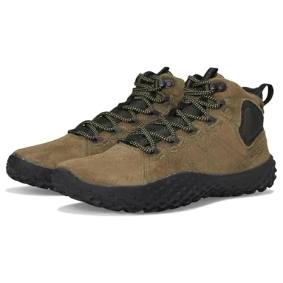 Image of Merrell Men&#039;s Wrapt Mid Wp Hiking Boot, Olive/Black, 7.5 UK