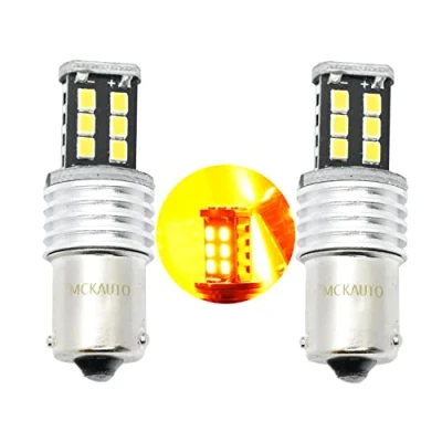 Image of MCK Auto PY21W 581 BAU15S LED Canbus Bulbs Signal Indicator Amber Orange Front Rear Very Bright and Without Errors Compatible with A1 A3 8P1 F10 F20 F30 EB6R1 2 Transform Your Ride