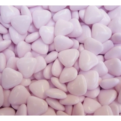 Image of Mini Light Pink Heart Chocolate Dragees 1 Kilo Box