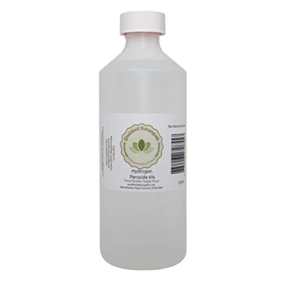 Image of Food Grade Hydrogen Peroxide 6% 550ml Pure Unstabilized H2O2 (H O H) in HDPE Bottle