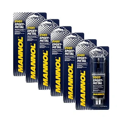Image of 6 x Mannol 9905 epoxy metal 2K adhesive, two components, 30 g.