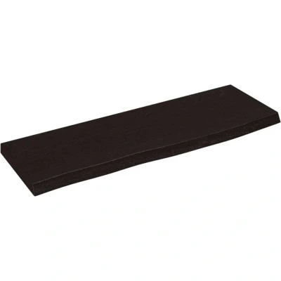 Image of vidaXL Wall Shelf Dark Brown 60x20x2 cm Treated Solid Wood Oak