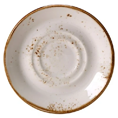 Image of Steelite Craft Double Well Saucer White 14.5cm Coffee Cup Saucer, Tea