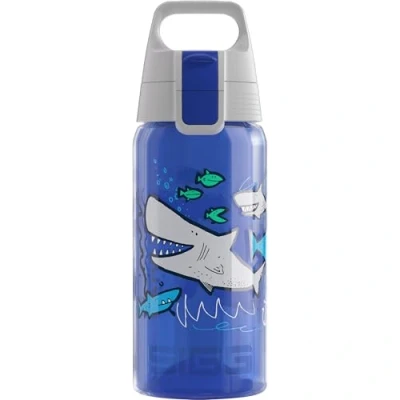 Image of SIGG Kids Water Bottle Viva One Blue Whale Suitable For Carbonated Beverages Leakproof Dishwasher Safe BPA Free Sports &amp; Bike 0.5L