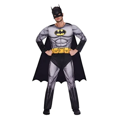 Image of (PKT++) (9906097) Mens Classic Batman Warner Bros Fancy Dress Costume (Large)