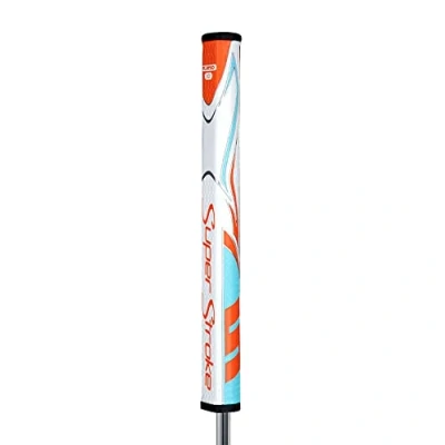 Image of SuperStroke Golf Zenergy Flatso 1.0 Putter Grip (Orange / Blue White)