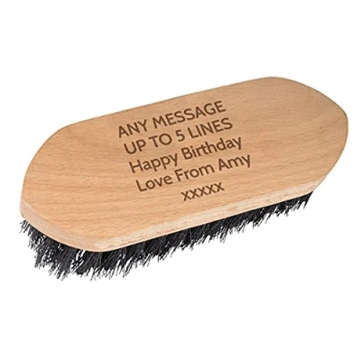Image of Personalised Dandy Horse Brush Wooden Handle Any Message Custom