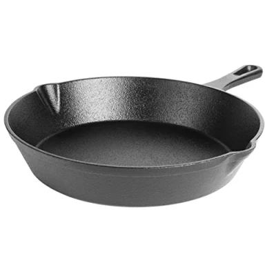 Image of nuovva Pre Seasoned Cast Iron Skillet Oven Safe Griddle Pan Frying Cookware for Indoor &amp; Outdoor Use (8 inches 20cm)