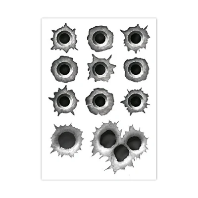 Image of Bullet Holes Sticker Set I DIN A6 11 hole stickers car decal Laptop motorbike moped or phone