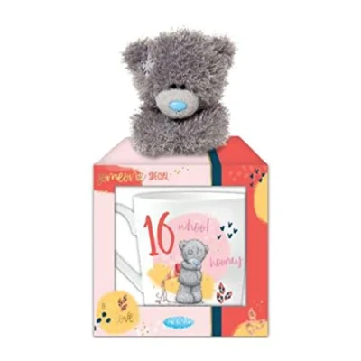 Image of Me To You Bear 16th Birthday Mug Ceramic &amp; Plush Gift Set.AGM01083, Grey!