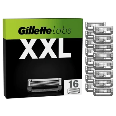 Image of Gillette Labs Razor Blades Men, Pack of 16 Blade Refills, Compatible with GilletteLabs Exfoliating Bar and Heated