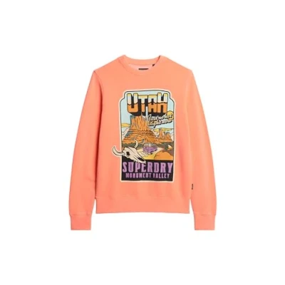 Image of Superdry Men&#039;s Neon Travel Loose Sweatshirt, Sunblast Orange, M