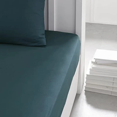 Image of TODAY Essential Fitted Sheet, 160 x 200 cm, Double, 100% Cotton, Plain